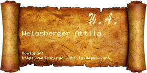 Weissberger Attila névjegykártya