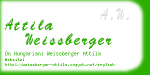 attila weissberger business card